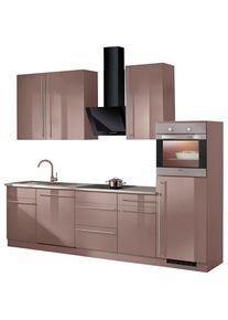 Wiho-Küchen Küchenzeile »Chicago« ohne E-Geräte, Breite 280 cm , braun , wiho Küchen