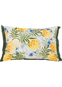 Dekokissen »Fringe Corn Flowers« bedruckt, Reissverschluss, Kissenhüle ohne Füllung, 1 Stück , bunt , done. , Obermaterial: 100% Polyester