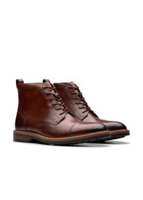 Clarks , Jungen,Damen , Winterstiefel &raquo;Aldwin Cap&laquo; Festtagsschuh, Stiefelette, Anzugschuh mit Blockabsatz , braun , Obermaterial aus...