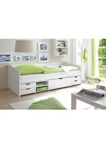Funktionsbett »Marlies« mit Schubkästen, Kiefer , weiss , Ticaa