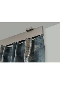 Gardinenstange »FLAT« 1 läufig-läufig Wunschmasslänge Rechteckprofil, perfekter Lauf, modern, verlängerbar, mit Endkappe , silberfarben , Garesa