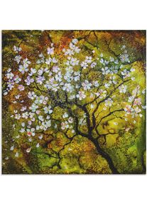 Wandbild »Kirschblüte«, Baumbilder, (1 St.), als Alubild, Outdoorbild, Leinwandbild, Wandaufkleber, versch. Grössen , grün , Artland
