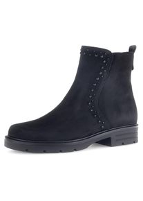 Gabor , Stiefelette , Blockabsatz, Komfortschuh, Boots mit glänzenden Nieten , schwarz , Stiefelette mit komfortabler Best Fitting Ausstattung