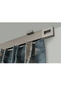 Gardinenstange »FLAT« 1 läufig-läufig Wunschmasslänge Rechteckprofil, Deckenmontage, perfekter Lauf, modern, verlängerbar , silberfarben , Garesa
