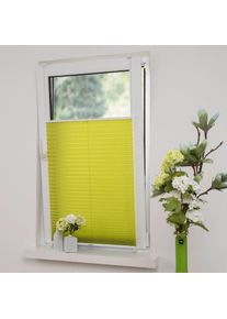 Plissee &raquo;Klemmfix-Plissee verspannt&laquo; Lichtschutz ohne Bohren verspannt , gr&uuml;n , Liedeco , Obermaterial: 100% Polyester