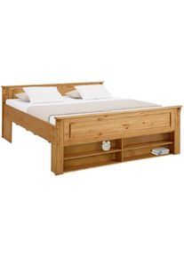 Home Affaire Massivholzbett »Tessin, Stauraumbett, Landhausstil, Schubladen optional, rustikal«, (Breite/Belastbarkeit 180cm/220 KG, 140cm/180 KG),...