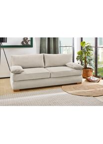 Jockenhöfer Schlafsofa »Derby«, Dauerschläfer geeignet,Topper,Tonnentaschenfederkern Sitz u.Rücken , beige , Jockenhöfer Gruppe