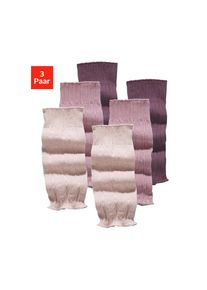 Lavana , Stulpensocken, (Packung, 3 Paar), für Stiefel und Boots , lila , Kuschelig weiche Strickqualität