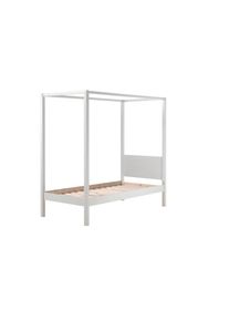 Vipack Himmelbett »Pino, Kiefer massiv weiss lackiert, Made in Europe, zeitloses Design«, (B/H/T ca. 208x191x148cm, inkl. Rolllattenrost, 2 Breiten zur...