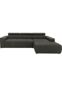 DOMO collection Ecksofa »Brandon B/T/H: 289/177/80 cm, whlw. mit Sitztiefenverstellung, L-Form«, mit Kopfteilverstellung, wahlweise Sitztiefenverstellung, L-Form ,...