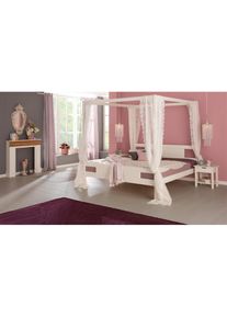 Massivholzbett »"KYOTO" Himmelbett«, zertifiziertes Massivholz (Kiefer) , weiss , Home Affaire