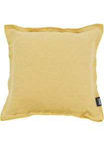 Dekokissen »Lene« unifarben, Reissverschluss, Kissenhüle ohne Füllung, 1 Stück , goldfarben , done. , Obermaterial: 75% Leinen, 25% Baumwolle