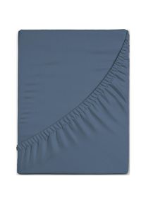 Spannbettlaken »in Gr. 90x200, 140x200 oder 180x200 cm« 100% Baumwolle, Mako-Satin, Rundumgummi, bis 25 cm Höhe , blau , HIP , Obermaterial: 100%...