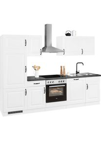 Wiho-Küchen Küchenzeile »Erla« ohne E-Geräte, Breite 280 cm , schwarz-weiss , wiho Küchen