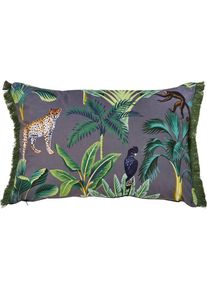 Dekokissen »Fringe Jungle Life« bedruckt, Reissverschluss, Kissenhüle ohne Füllung, 1 Stück , bunt , done. , Obermaterial: 100% Polyester