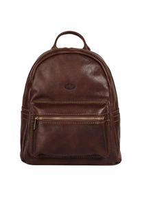 Pike Piké , Cityrucksack, echt Leder, Made in Italy , braun , Italienisches Premium-Leder: Hochwertiger Rucksack aus feinstem Leder, der jedem Outfit...