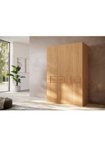 Home Affaire Kleiderschrank »Léopoldine aus Kernbuche, erhältlich in verschiedenen Breiten« Massivholz-Kleiderschrank, im 50 cm Raster planbar , farblos , Home...