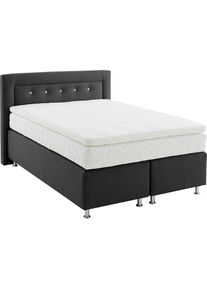 Boxspringbett wahlweise mit Topper , grau , Westfalia Schlafkomfort