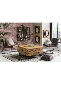 Couchtisch »Rustic« im factory design, Breite 90 cm, Shabby Chic, Vintage, quadratisch , beige , Sit