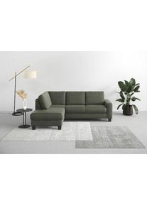 Ecksofa »Summer L-Form« mit Ottomane, mit oder ohne Bettfunktion und Bettkasten, Cord-Bezug , grün , Home Affaire