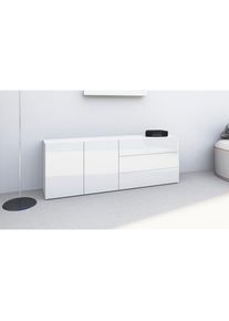 borchardt Möbel borchardt Möbel , Sideboard »Sophia«, Breite 152 cm, stehend und hängend montierbar , weiss , Masse (B/T/H): 152/35/53 cm