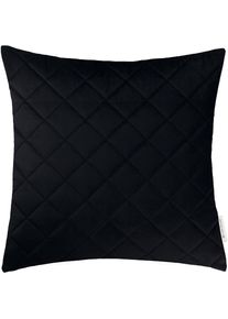 Dekokissen »FrenchVelvet Quilt«, Kissenhülle ohne Füllung, 1 Stück , schwarz , Tom Tailor HOME