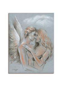 Wandbild »Engel auf Erden«, klassische Fantasie, (1 St.), als Leinwandbild, Poster in verschied. Grössen , blau , Artland