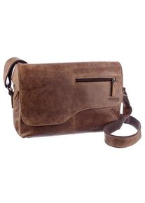 GreenLand Nature , Messenger Bag »Montana«, im Vintage Look , braun