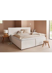 Polsterbett »Isaline« wahlweise ohne Matratze oder mit 3 Matratzenarten, Kopfteilhöhe 107 cm , beige , LeGer Home by Lena Gercke