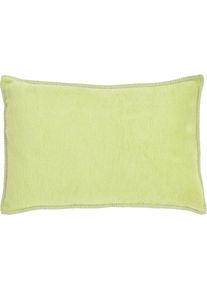 done., done. Dekokissen &raquo;Cozy&laquo; unifarben, Hotelverschluss, Kissenh&uuml;le ohne F&uuml;llung, 1 St&uuml;ck, apfelgr&uuml;n, beige, unifarben, Baumwolle, Polyacryl, 1 Stk.