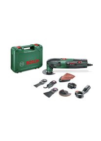 Bosch , Elektro-Multifunktionswerkzeug »PMF 220 CE«, (Set), Funktionen: Schaben, Sägen, Schleifen, Fräsen, Trennen , grün