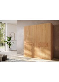 Home Affaire Kleiderschrank »Léopoldine aus Kernbuche, erhältlich in verschiedenen Breiten« Massivholz-Kleiderschrank, im 50 cm Raster planbar , farblos , Home...