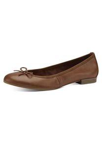 Tamaris , Ballerina, Flats, Slipper, Businessschuh mit dekorativer Schleife , braun , Ballerina in klassischer Form