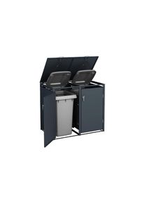 Jelmoli M&uuml;lltonnenbox &raquo;Contini&laquo;, anthrazit, Stahl