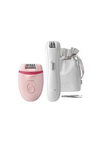 Philips , Epilierer »Satinelle Essential BRP531/00« , rosa , Inklusive Pinzette, Reiseetui und Batterien