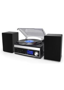 Soundmaster , Stereoanlage »MCD1820«, (Digitalradio (DAB+)-FM-Tuner) , schwarz , Plattenspieler Geschwindigkeit 33/45/78 UpM