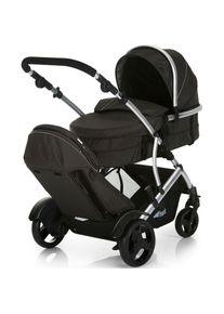 hauck , Geschwisterwagen »Duett 2 black«, 15 kg, mit Regenschutz, Kinderwagen , schwarz