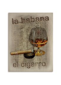 Holzbild »Havanna - Die Zigarre«, (1 St.) , braun , Artland