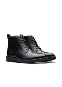 Clarks , Damen , Winterstiefel &raquo;Aldwin Cap&laquo; Festtagsschuh, Stiefelette, Anzugschuh mit Blockabsatz , schwarz , Obermaterial aus strapazierf&auml;higem...