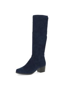 Caprice , Stiefel, Blockabsatz, Schlupfstiefel mit Stretch-XS-Schaft in schmaler Form , blau , Eleganter Schlupfstiefel in veganer Verarbeitung