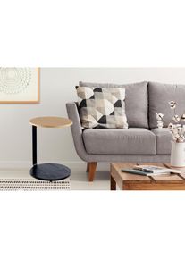 Kayoom Beistelltisch »Quentin 525, Sofa-Beistelltisch,mit Metallgestell«, (1 St.), Gestellfuss auch als Ablage, elegante Form und Farbvarianten , braun ,...
