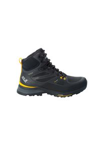 Jack Wolfskin, Herren, Trekkingschuh &raquo;FORCE TREKKER TEXAPORE MID M&laquo;, schwarz, burly, gelb, xt, UK6-EU395, Normalschaft, Tages- und Mehrtagestouren im 