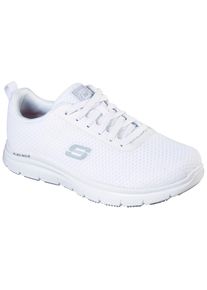 Skechers, Unisex, Berufsschuh Schn&uuml;rschuh f&uuml;r Gastronomie,Pflege mit gepolsterter Innensohle, wei&szlig;, 48,5, Mit Relaxed Fit-Ausstattung