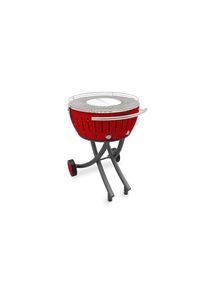 LotusGrill, LotusGrill Holzkohlegrill &raquo;XXL Rot&laquo;, rot, grau, schwarz, silberfarben, B/H/T: 60 cm x 60 cm