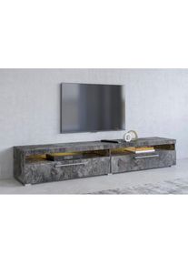 Inosign, Inosign Lowboard &raquo;India,Breite 200 cm, stilvolle Fernsehschrank mit offenen F&auml;chern&laquo; TV-Board ohne Beleuchtung, TV-Kommode mit viel Stauraum,