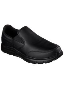 Skechers, Unisex, Berufsschuh &raquo;FLEX ADVANTAGE SR&laquo; Slipper f&uuml;r Gastronomie, Pflege, Krankenhaus mit Stretcheinsatz, schwarz, 41, Sportiver Slipper - 