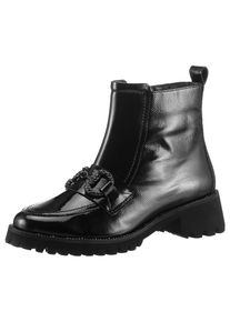 Ara , Stiefelette »KENT« Bikerboots, Plateaustiefel mit praktischem Innenreissverschluss , schwarz , Elegante Stiefelette mit Strass-Steinchen...