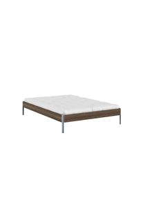 Karup Design, Bettgestell &raquo;CORE BED Bodenbett, Holzrahmen, Futonbett, Jugendbett, Holzbett&laquo; Massivholzbett mit Lattenrost, Kiefer massiv, Doppelbett 