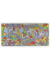 Kinderteppich »Smart City«, rechteckig, 0,65 mm Höhe, Kurzflor, Kinderteppich, Rutschfest, Spielteppich, Kinderzimmer , bunt , Hanse Home