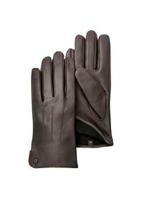 Pearlwood , Lederhandschuhe, Seitenschlitze für komfortables Anziehen , braun